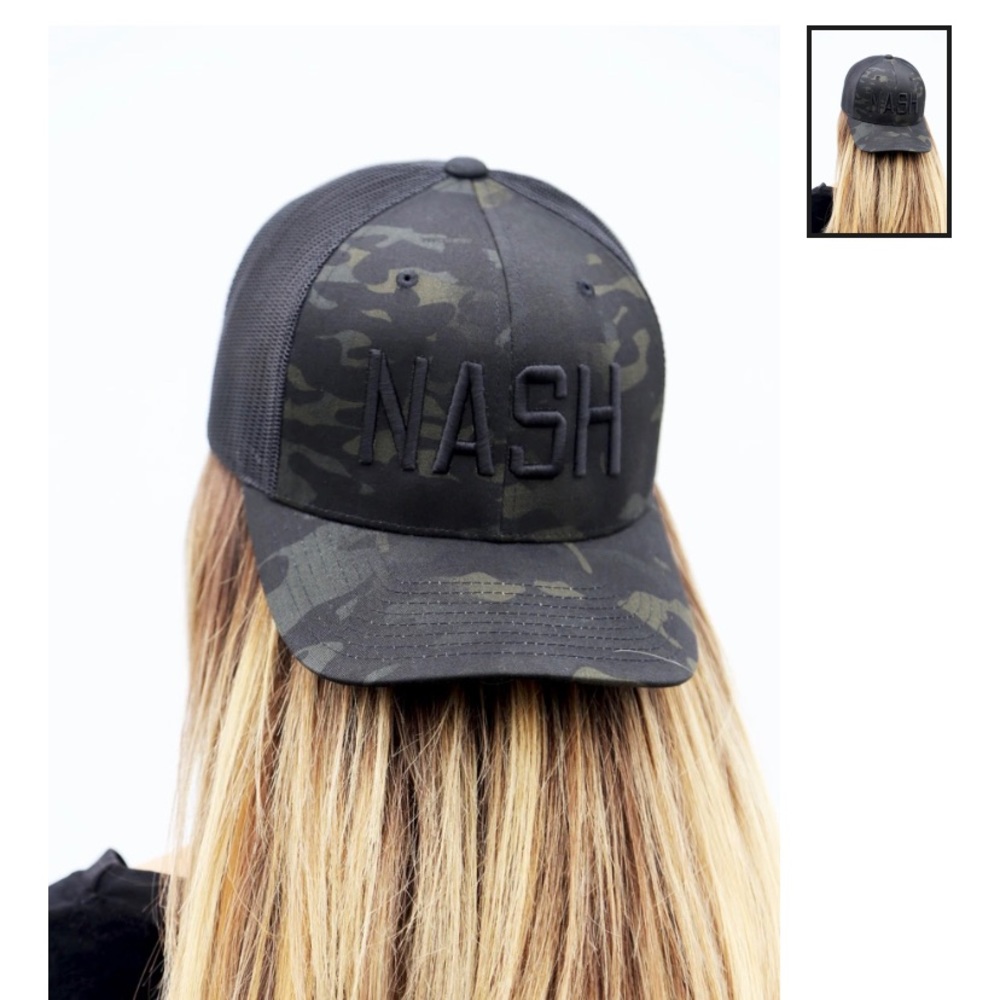THE NASH COLLECTION - MULTICAM BLACK TRUCKER HAT